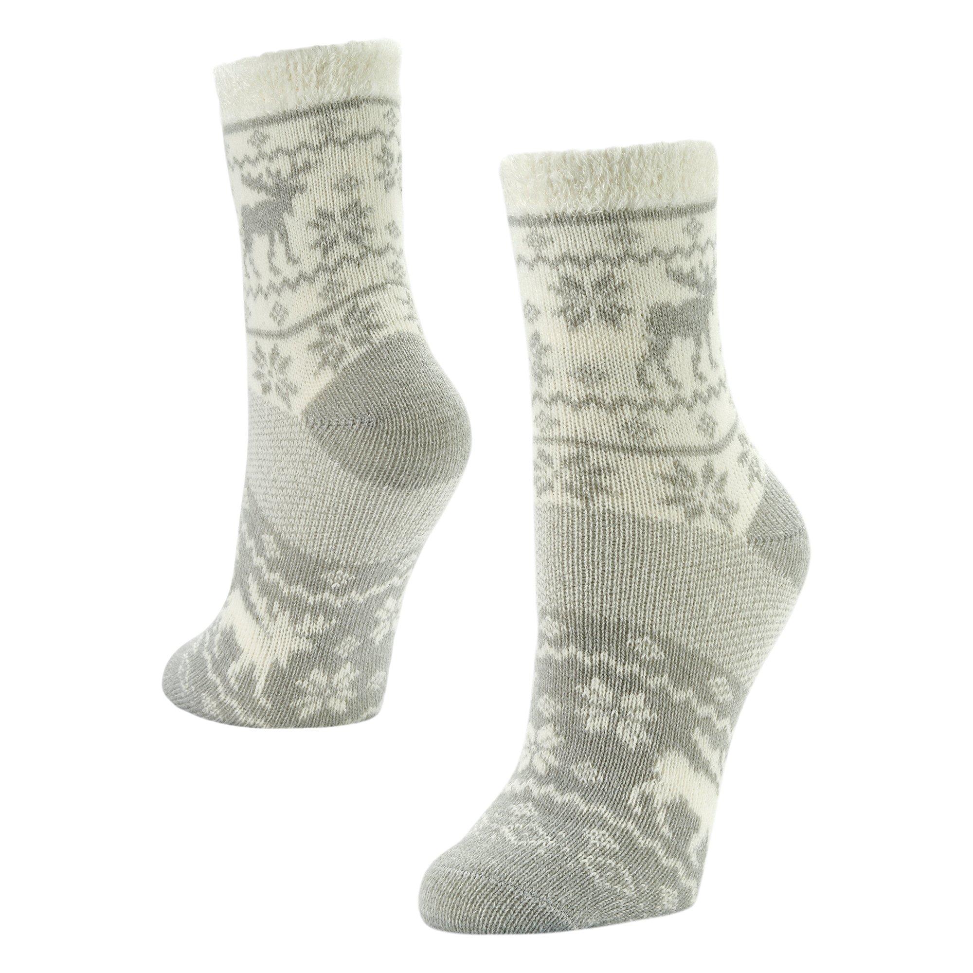 Implus Fireside You Moose You Lose Crew Socks-Grey